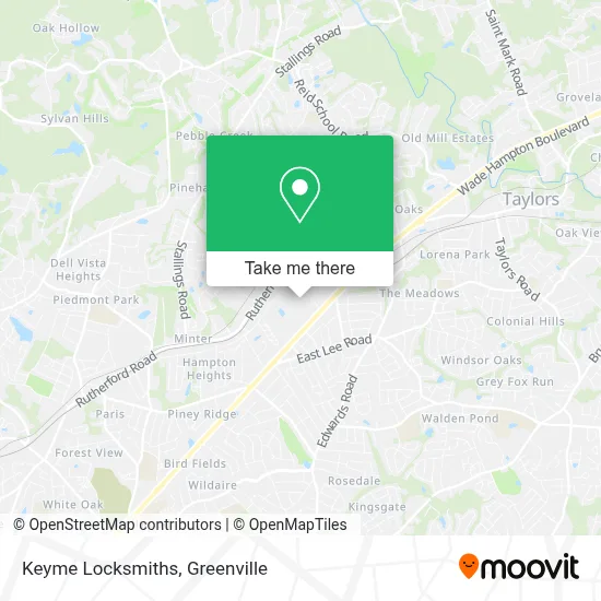 Keyme Locksmiths map