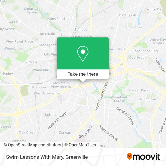 Swim Lessons With Mary map