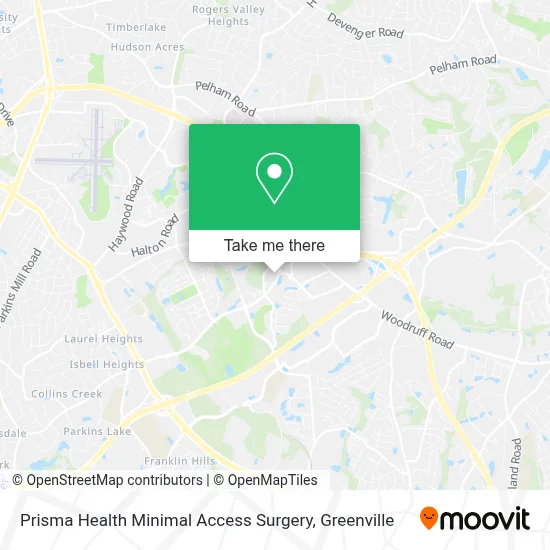 Prisma Health Minimal Access Surgery map