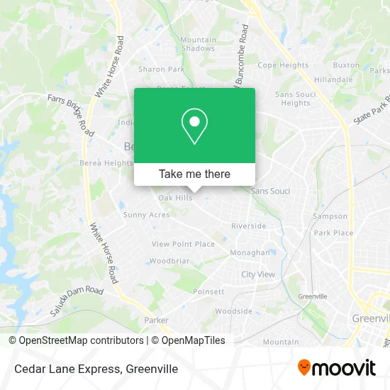Cedar Lane Express map