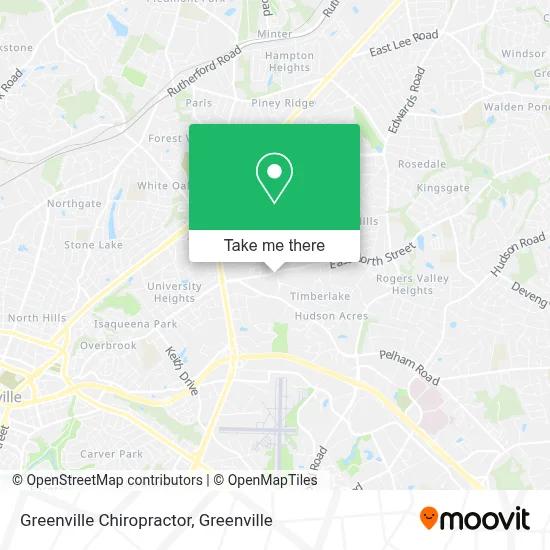 Greenville Chiropractor map