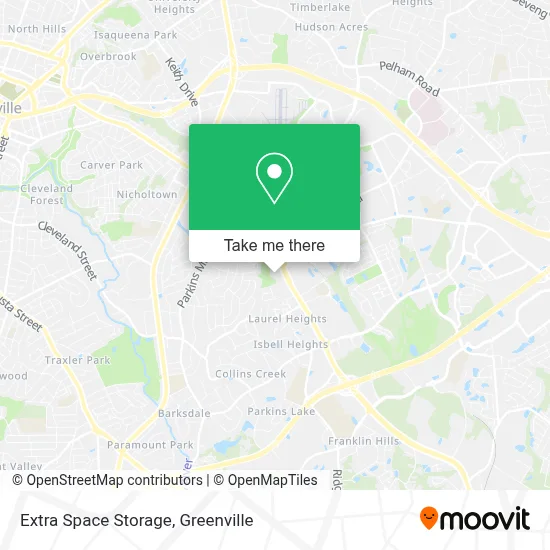 Extra Space Storage map