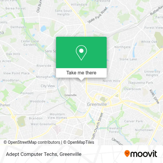 Adept Computer Techs map