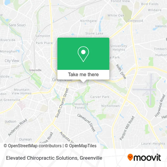 Elevated Chiropractic Solutions map