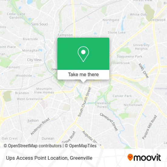 Ups Access Point Location map