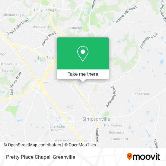 Pretty Place Chapel map