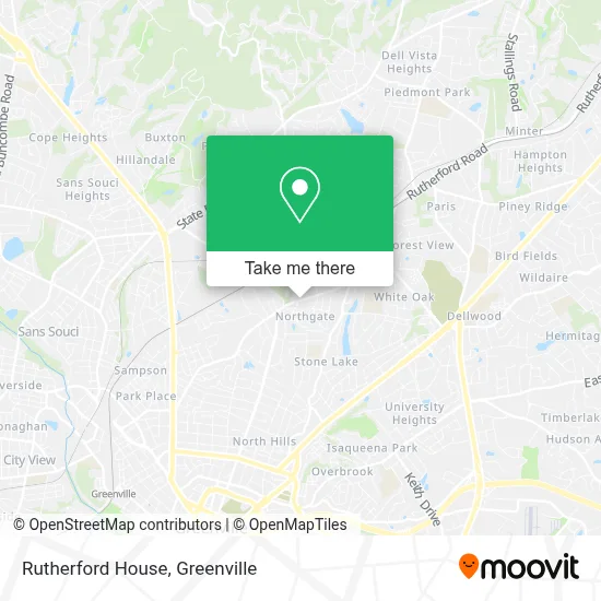 Rutherford House map