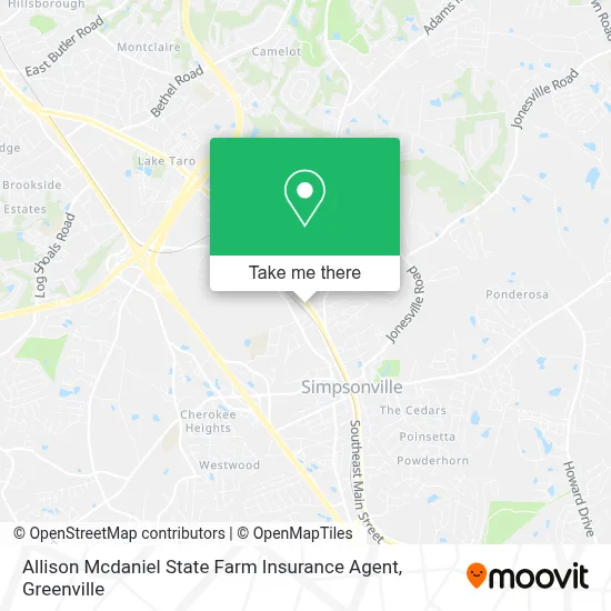 Allison Mcdaniel State Farm Insurance Agent map