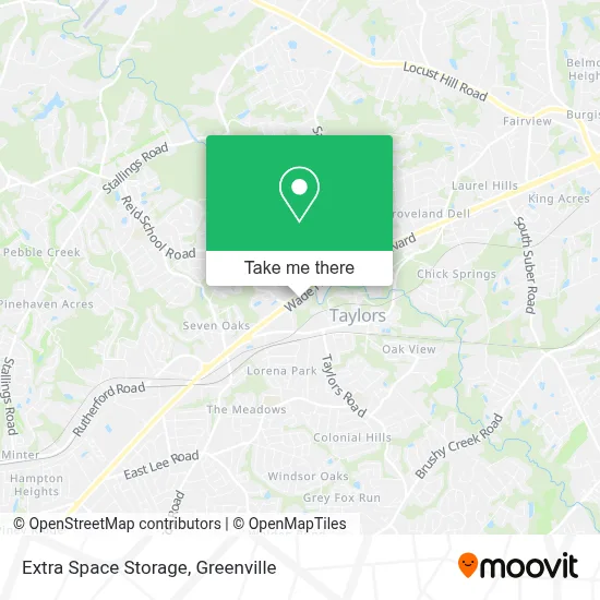 Extra Space Storage map