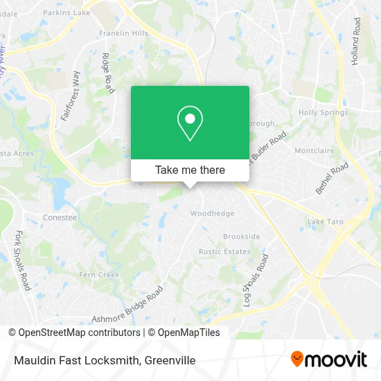 Mauldin Fast Locksmith map