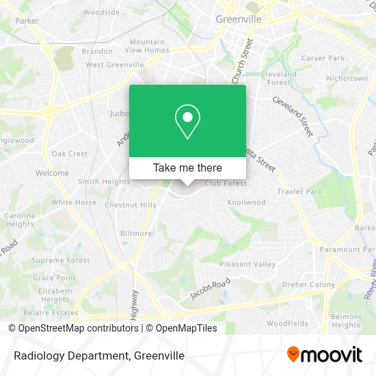 Radiology Department map
