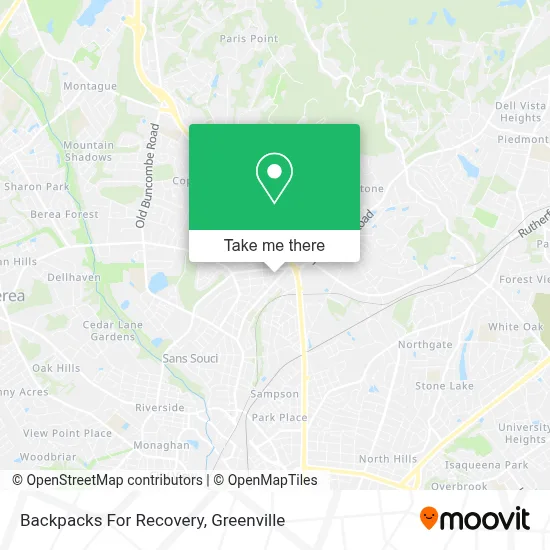 Backpacks For Recovery map