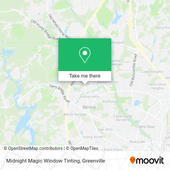 Midnight Magic Window Tinting map