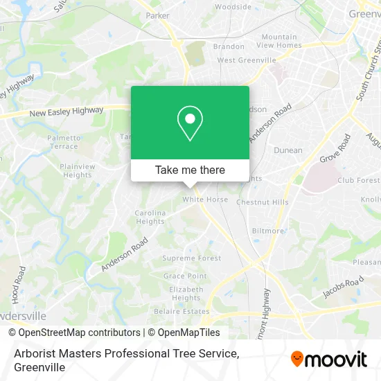 Arborist Masters Professional Tree Service map