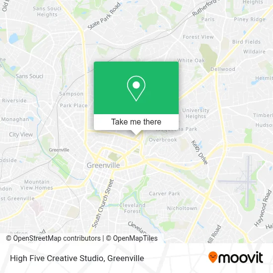 High Five Creative Studio map