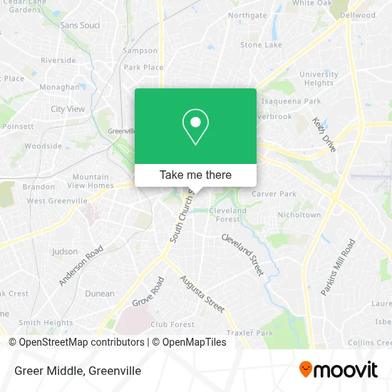 Greer Middle map