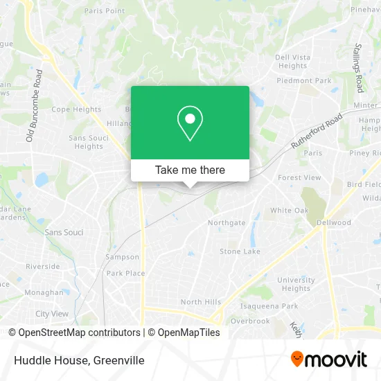 Huddle House map