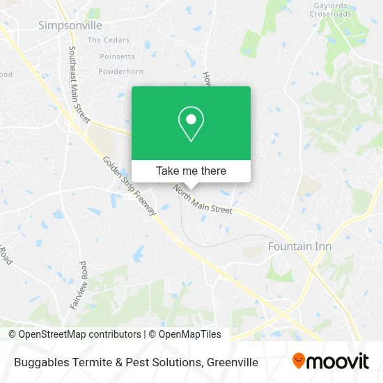 Buggables Termite & Pest Solutions map