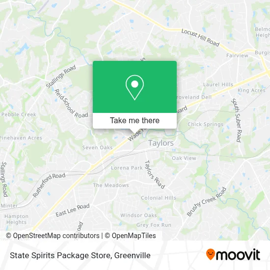 State Spirits Package Store map