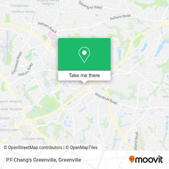 P.F.Chang's Greenville map