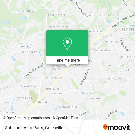 Autozone Auto Parts map