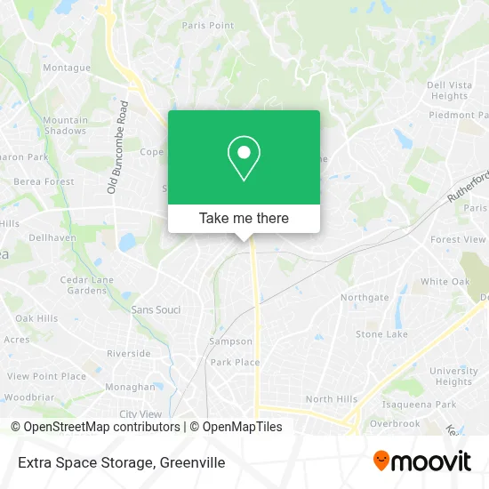 Extra Space Storage map
