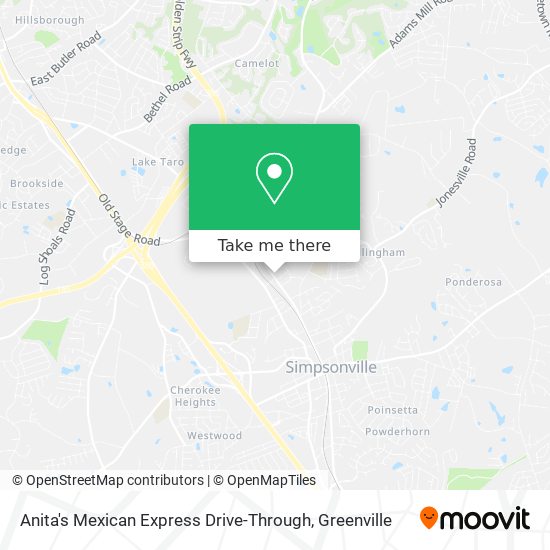 Anita's Mexican Express Drive-Through map