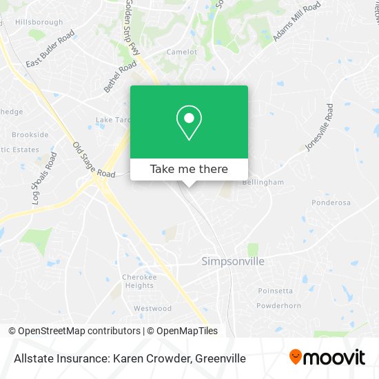 Allstate Insurance: Karen Crowder map