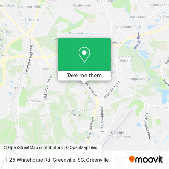 I-25 Whitehorse Rd, Greenville, SC map