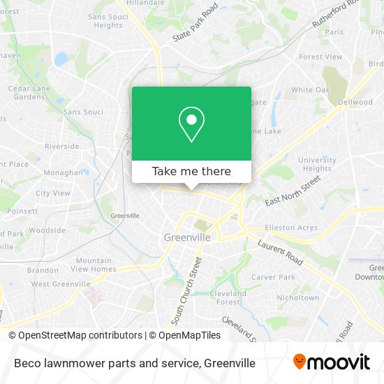 Mapa de Beco lawnmower parts and service