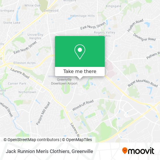 Jack Runnion Men's Clothiers map