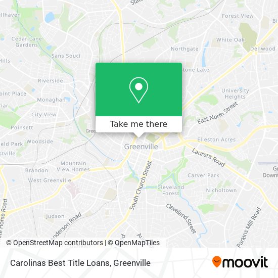 Mapa de Carolinas Best Title Loans