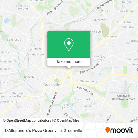 D'Allesandro's Pizza Greenville map