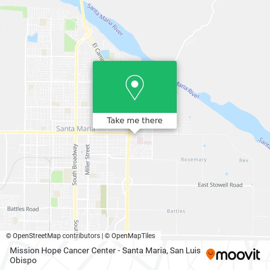 Mapa de Mission Hope Cancer Center - Santa Maria