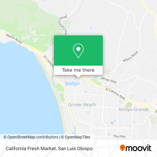 Mapa de California Fresh Market