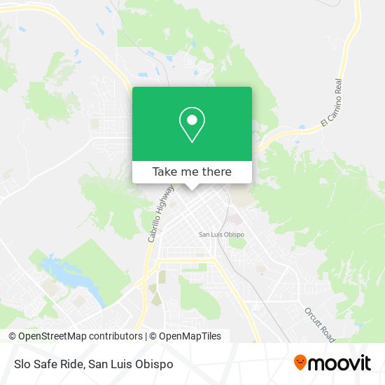 Slo Safe Ride map