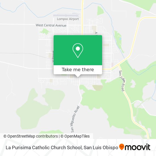 La Purisima Catholic Church School map