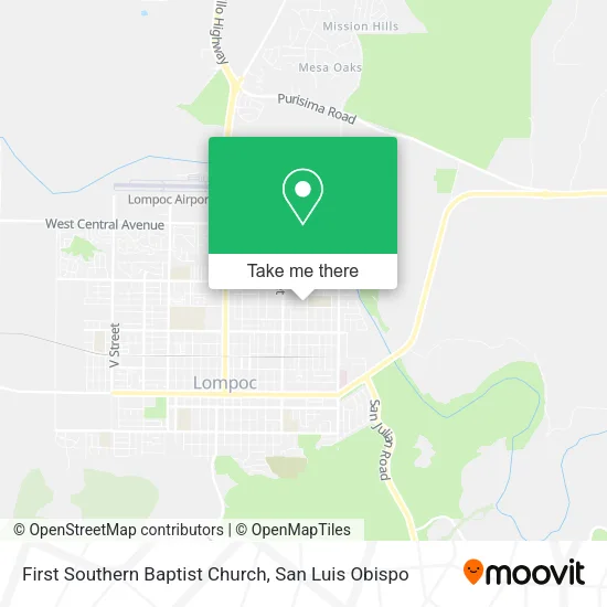 First Southern Baptist Church map