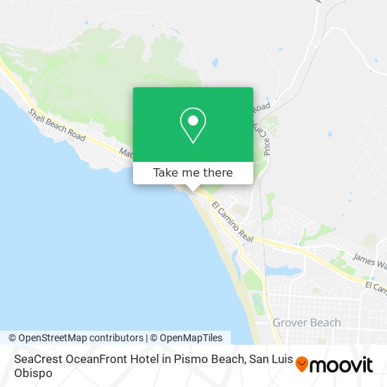 SeaCrest OceanFront Hotel in Pismo Beach map