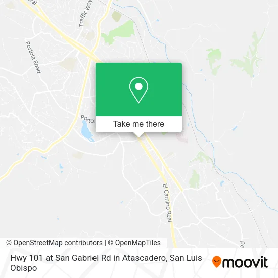 Hwy 101 at San Gabriel Rd in Atascadero map