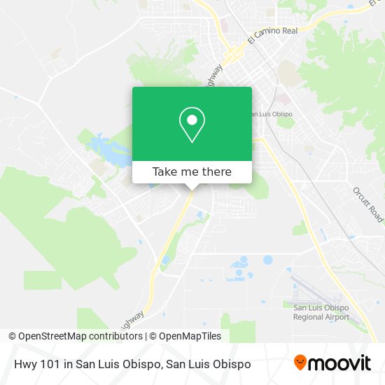 Hwy 101 in San Luis Obispo map
