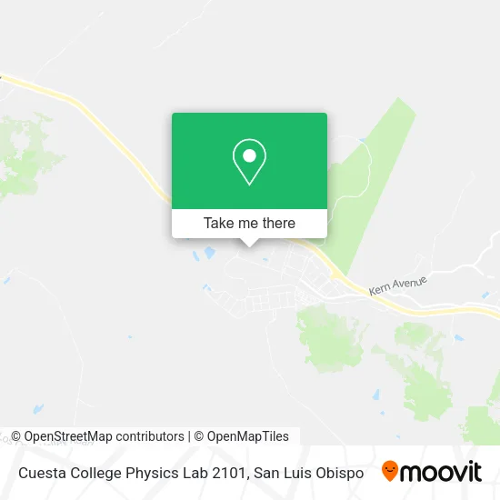 Cuesta College Physics Lab 2101 map