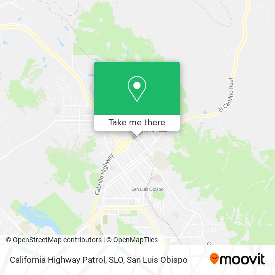 Mapa de California Highway Patrol, SLO
