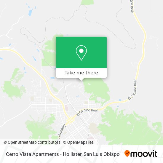 Cerro Vista Apartments - Hollister map