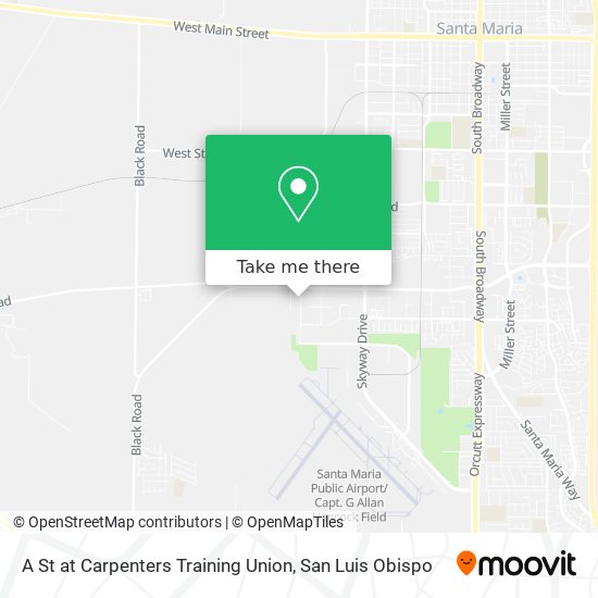 A St at Carpenters Training Union map