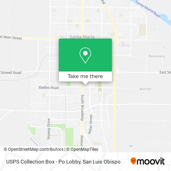 Mapa de USPS Collection Box - Po Lobby