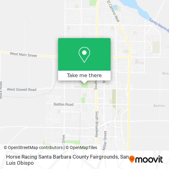 Horse Racing Santa Barbara County Fairgrounds map
