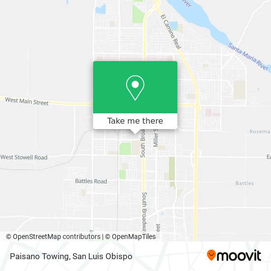 Paisano Towing map