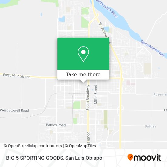 BIG 5 SPORTING GOODS map