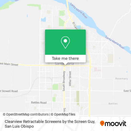 Clearview Retractable Screeens by the Screen Guy map